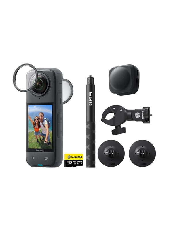 Insta360 X4 8K Action Camera with Motorbike Bundle & 64GB Micro SD Card, 72 Mp, Black
Insta360 X4 8K Action Camera with Motorbike Bundle & 64GB Micro SD Card, 72 Mp, Black