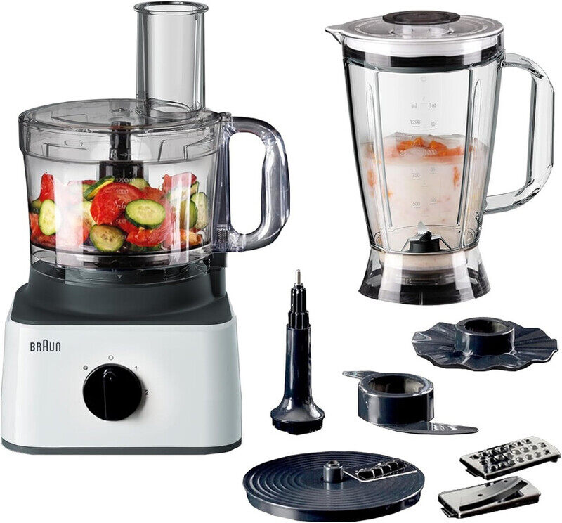 Braun Household Braun Food Processor 8 in 1 System, 750 Watts, 2.1 L Bowl Capacity, 1.8 L Blender Capacity, 2 Speed Button and Pulse, Chop, Slice, Gra
Braun Household Braun Food Processor 8 in 1 System, 750 Watts, 2.1 L Bowl Capacity, 1.8 L Blender Capacity, 2 Speed Button and Pulse, Chop, Slice, Gra