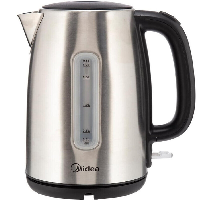 Midea Electric Kettle, 1850-2200W Power, 1.7L Capacity with Water-Level Indicator, Removable Filter & Auto Shut-Off, Stainless Steel Body with 360 deg
Midea Electric Kettle, 1850-2200W Power, 1.7L Capacity with Water-Level Indicator, Removable Filter & Auto Shut-Off, Stainless Steel Body with 360 deg