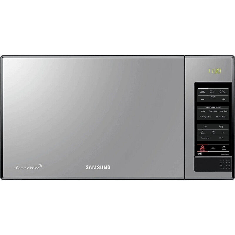 SAMSUNG 40 Liters Microwave Grill Microwave Oven Silver With Ceramic Interior & Mirror Design MG402MAD,Silver
SAMSUNG 40 Liters Microwave Grill Microwave Oven Silver With Ceramic Interior & Mirror Design MG402MAD,Silver