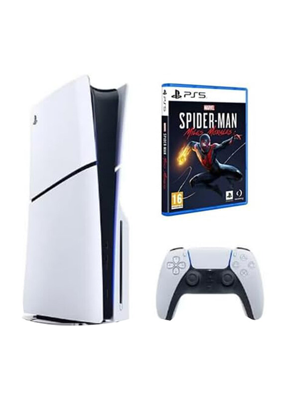 Sony PlayStation 5 Slim Disc Console, 1TB, With 1 Controller and 1 Game (Spider-Man: Miles Morales), International Version, White
Sony PlayStation 5 Slim Disc Console, 1TB, With 1 Controller and 1 Game (Spider-Man: Miles Morales), International Version, White