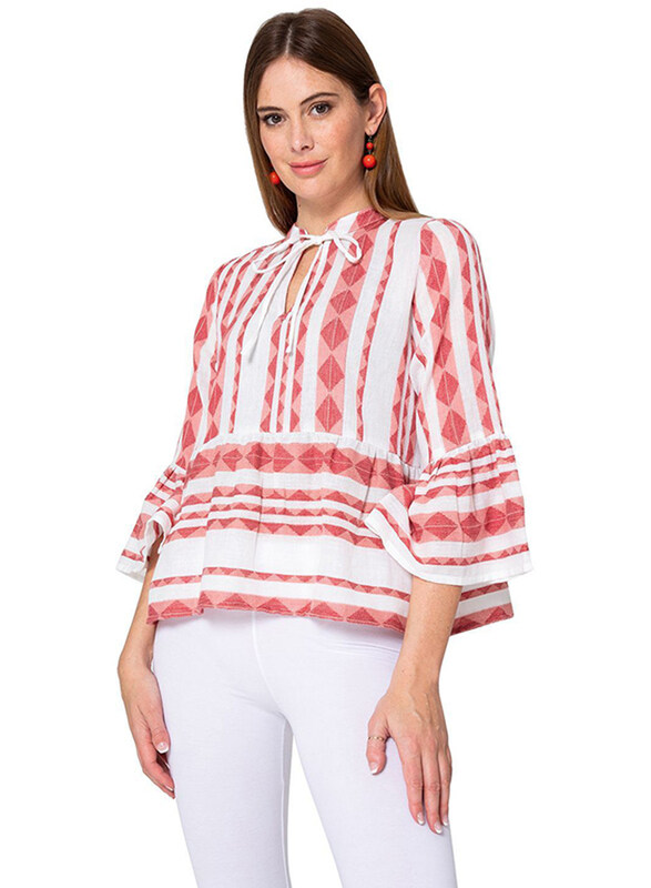 Couture Labs Couturelabs Setia Sunsets in Bali Long Sleeve Keyhole Neck Ikat Print Blouse for Women, Extra Large, Red/White
Couture Labs Couturelabs Setia Sunsets in Bali Long Sleeve Keyhole Neck Ikat Print Blouse for Women, Extra Large, Red/White