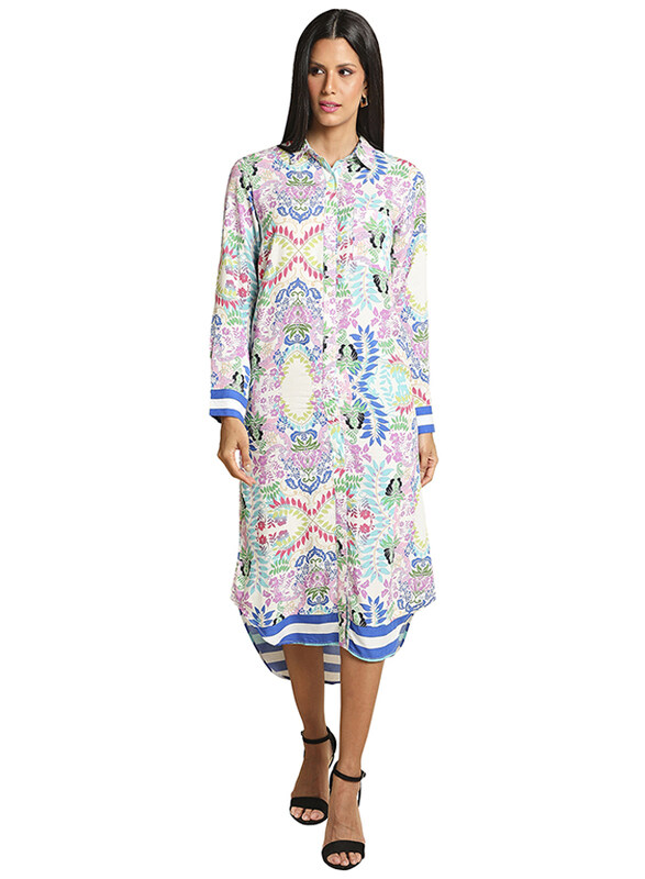 Couture Labs Zenaya Vibrant Floral Print Calf Length Casual Shirt Collar Dress for Women, 40 EU, Purpole
Couture Labs Zenaya Vibrant Floral Print Calf Length Casual Shirt Collar Dress for Women, 40 EU, Purpole
