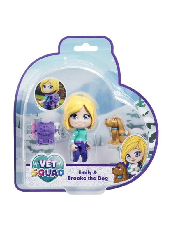 Vet Squad Emily & Brooke The Dog 3 inch Articulated Vet Figure with Pet and Accessories, Ages 4+
Vet Squad Emily & Brooke The Dog 3 inch Articulated Vet Figure with Pet and Accessories, Ages 4+