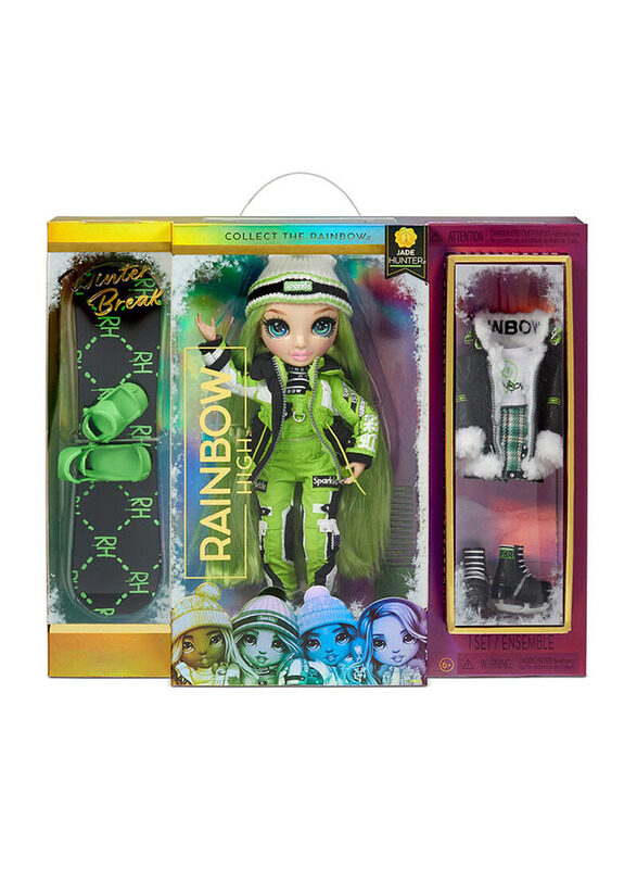 Rainbow High Winter Break Jade Hunter Fashion Doll with Accessories Set, 8 Pieces, Ages 6+, Multicolour
Rainbow High Winter Break Jade Hunter Fashion Doll with Accessories Set, 8 Pieces, Ages 6+, Multicolour