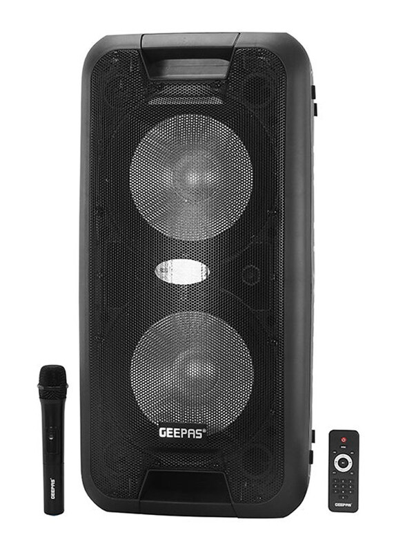 Geepas 10-inch Portable And Rechargeable Professional Speaker with Wireless Microphones, Battery Rechargeable, 50000 PMPO & Portable Woofer with Troll
Geepas 10-inch Portable And Rechargeable Professional Speaker with Wireless Microphones, Battery Rechargeable, 50000 PMPO & Portable Woofer with Troll