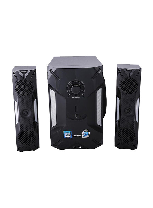 Geepas 2.1-Channel Multimedia Speaker System with USB - SD Card Slots, FM Radio & Bluetooth, GMS8507, Black
Geepas 2.1-Channel Multimedia Speaker System with USB - SD Card Slots, FM Radio & Bluetooth, GMS8507, Black