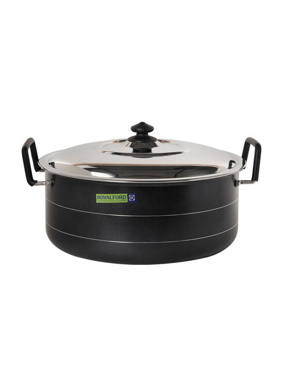 Royalford 2-Piece 41cm Aluminium Non-Stick Casserole with Lid, RF10009, Black/Silver
Royalford 2-Piece 41cm Aluminium Non-Stick Casserole with Lid, RF10009, Black/Silver