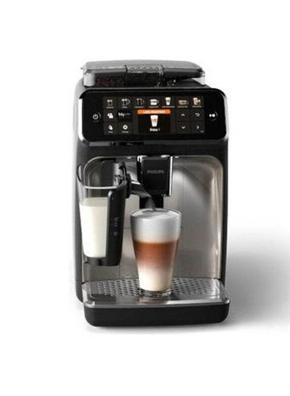 Philips 1.8L 15 Bar Fully Automatic Espresso Machine, 1500W, EP5447/23, Deep Black Matte/Silver Chrome
Philips 1.8L 15 Bar Fully Automatic Espresso Machine, 1500W, EP5447/23, Deep Black Matte/Silver Chrome