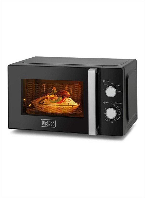Black+Decker 20L Microwave with Chrome Finish Multiple Timer Options & 5 Power Levels, 700W, MZ2010P-B5, Black/Silver
Black+Decker 20L Microwave with Chrome Finish Multiple Timer Options & 5 Power Levels, 700W, MZ2010P-B5, Black/Silver