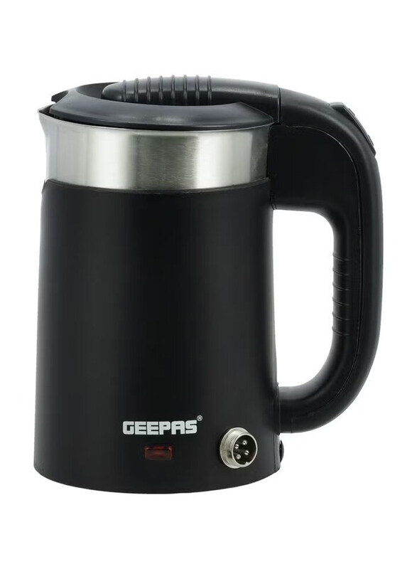 Geepas 0.5L 2-in-1 Double Layer Traveller's Kettle with Stainless Steel Coffee Mug and Cigarette Lighter Charger, 1100W, GK38055, Silver/Black
Geepas 0.5L 2-in-1 Double Layer Traveller's Kettle with Stainless Steel Coffee Mug and Cigarette Lighter Charger, 1100W, GK38055, Silver/Black