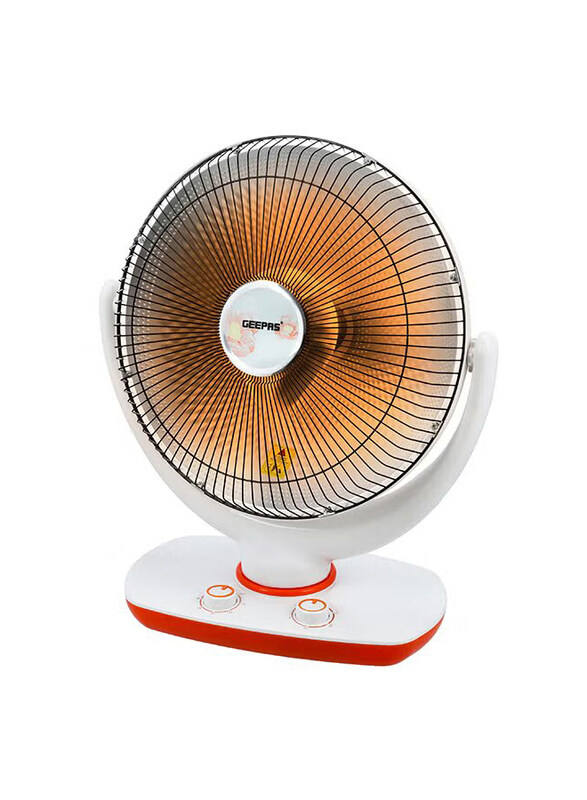 Geepas Halogen Stand Heater with Heating Power, 950W, GRH9548, White/Orange
Geepas Halogen Stand Heater with Heating Power, 950W, GRH9548, White/Orange