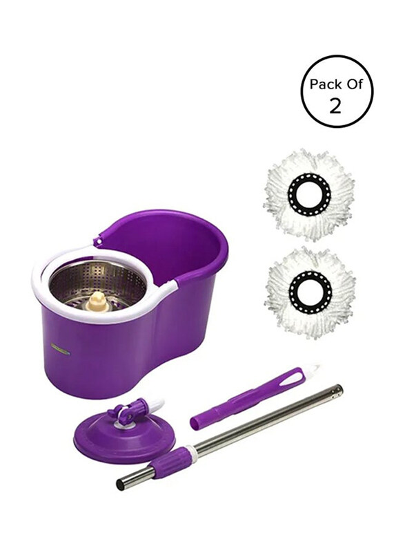 Royalford 360 Degree Floor Black Spin Mop Bucket Set with 3 Cleaning Dry Heads, Assorted Colours, 1 Piece
Royalford 360 Degree Floor Black Spin Mop Bucket Set with 3 Cleaning Dry Heads, Assorted Colours, 1 Piece