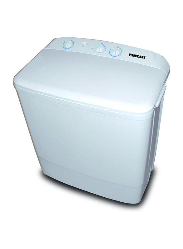 Nikai 7Kg Semi Automatic Twin Tub Washing Machine, 360W, NWM700SPN2, White
Nikai 7Kg Semi Automatic Twin Tub Washing Machine, 360W, NWM700SPN2, White