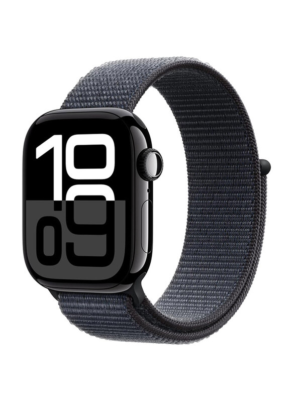 Apple Watch Series 10 42mm Smartwatch, GPS + Cellular, Jet Black Aluminium Case with Ink Sport Loop Band
Apple Watch Series 10 42mm Smartwatch, GPS + Cellular, Jet Black Aluminium Case with Ink Sport Loop Band