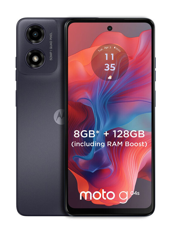 Motorola Moto G04S 128GB Concord Black, 4GB RAM, 4G, Dual Sim Smartphone, Middle East Version
Motorola Moto G04S 128GB Concord Black, 4GB RAM, 4G, Dual Sim Smartphone, Middle East Version