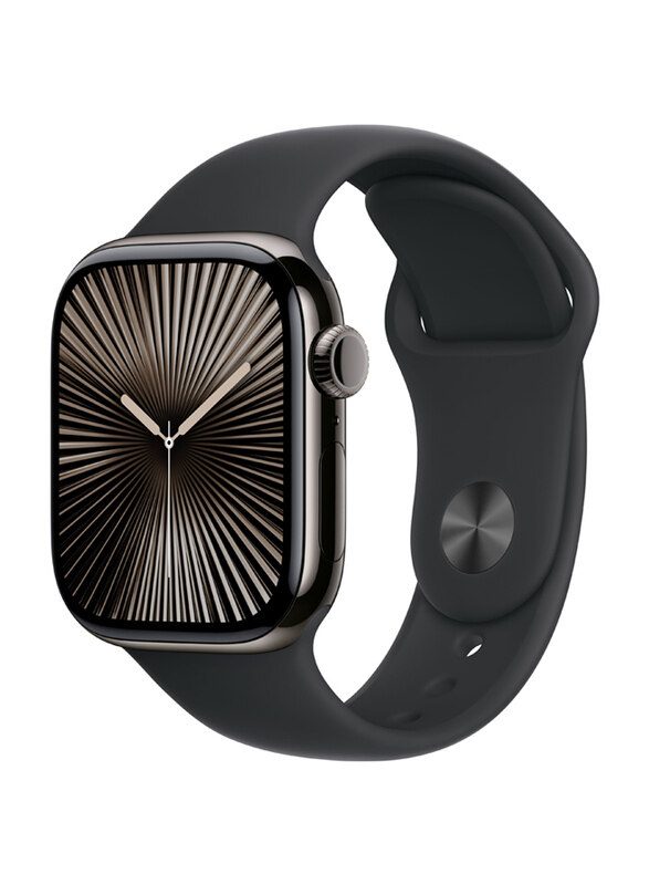 Apple Watch Series 10 42mm Smartwatch, GPS + Cellular, Slate Titanium Case with Black Sport Band
Apple Watch Series 10 42mm Smartwatch, GPS + Cellular, Slate Titanium Case with Black Sport Band