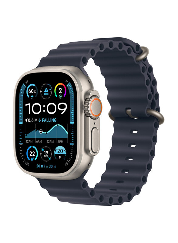 Apple Watch Ultra 2 49mm Smartwatch, GPS + Cellular, Natural Titanium Case with Navy Ocean Band
Apple Watch Ultra 2 49mm Smartwatch, GPS + Cellular, Natural Titanium Case with Navy Ocean Band
