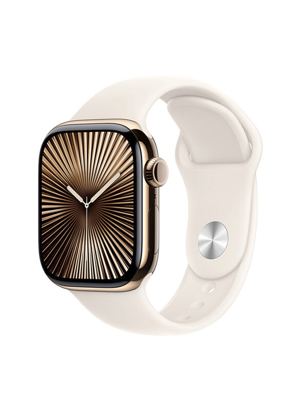 Apple Watch Series 10 GPS + Cellular 42mm Titanium Case with Sport Band, Starlight
Apple Watch Series 10 GPS + Cellular 42mm Titanium Case with Sport Band, Starlight