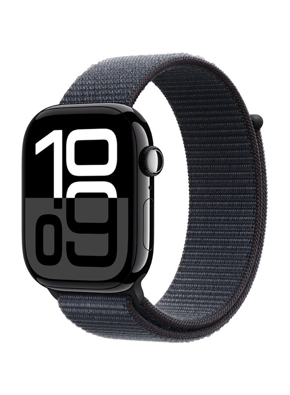 Apple Watch Series 10 46mm Smartwatch, GPS, Jet Black Aluminium Case with Ink Sport Loop Band
Apple Watch Series 10 46mm Smartwatch, GPS, Jet Black Aluminium Case with Ink Sport Loop Band