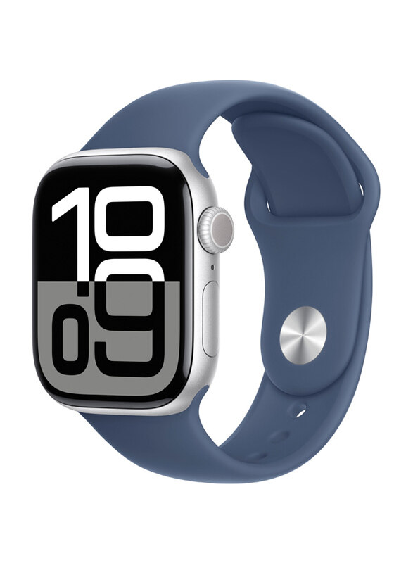 Apple Watch Series 10 42mm Smartwatch, GPS + Cellular, Silver Aluminium Case with Denim Sport Band
Apple Watch Series 10 42mm Smartwatch, GPS + Cellular, Silver Aluminium Case with Denim Sport Band