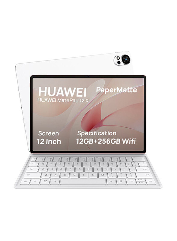 Huawei MatePad 12X 256GB White Papermatte 12-inch Tablet, 12GB RAM, With Glide Keyboard Professional GoPaint App M-Pencil, WiFi Only, Middle East Vers
Huawei MatePad 12X 256GB White Papermatte 12-inch Tablet, 12GB RAM, With Glide Keyboard Professional GoPaint App M-Pencil, WiFi Only, Middle East Vers