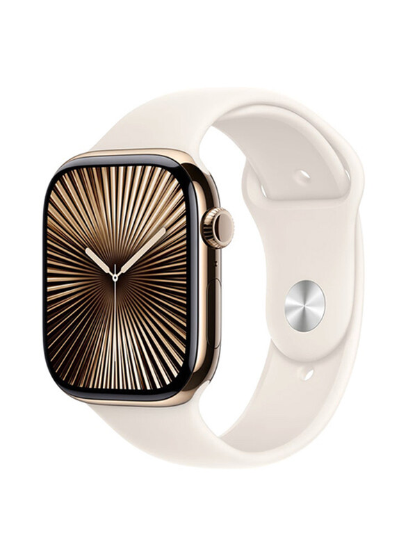 Apple Watch Series 10 GPS + Cellular 46mm Titanium Case with Sport Band, Starlight
Apple Watch Series 10 GPS + Cellular 46mm Titanium Case with Sport Band, Starlight