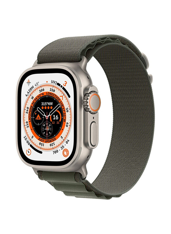 Apple Watch Ultra 49mm Smartwatch, GPS + Cellular, Titanium Case With Green Alpine Loop Band
Apple Watch Ultra 49mm Smartwatch, GPS + Cellular, Titanium Case With Green Alpine Loop Band