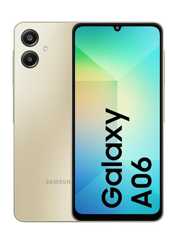 Samsung Galaxy A06 128GB Gold, 6GB RAM, 4G, Dual SIM Smartphone, Middle East Version
Samsung Galaxy A06 128GB Gold, 6GB RAM, 4G, Dual SIM Smartphone, Middle East Version