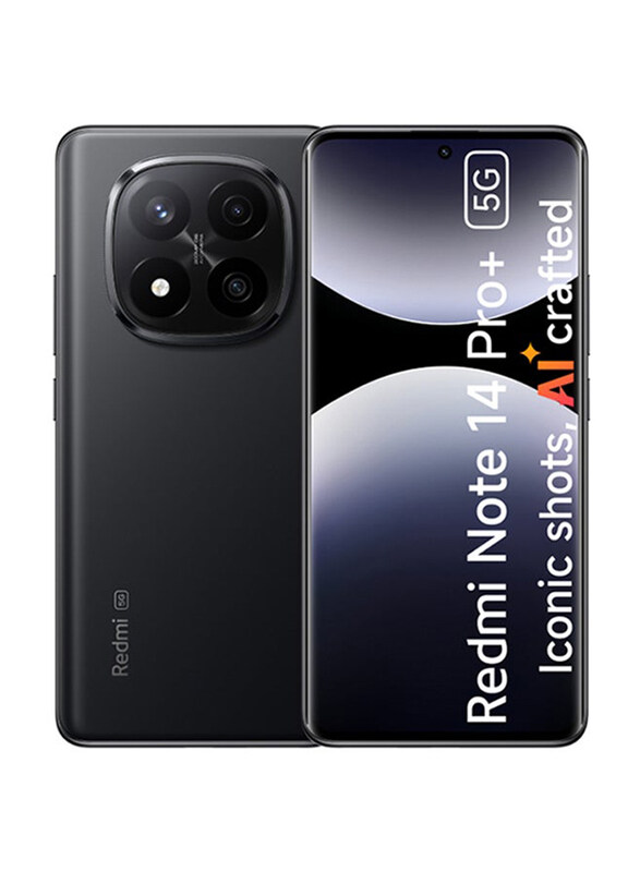 Xiaomi Redmi Note 14 Pro+ 512GB Midnight Black, 12GB RAM, 5G, Dual Sim Smartphone, Global Version
Xiaomi Redmi Note 14 Pro+ 512GB Midnight Black, 12GB RAM, 5G, Dual Sim Smartphone, Global Version