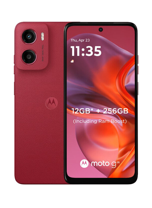 Motorola G05 256GB Plum Red, 8GB RAM, 4G, Dual Sim Smartphone, Middle East Version
Motorola G05 256GB Plum Red, 8GB RAM, 4G, Dual Sim Smartphone, Middle East Version
