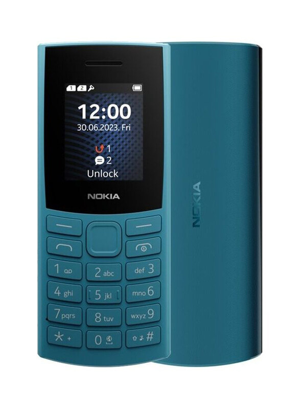 Nokia 105 (2023) 128MB Ocean Blue, 48MB RAM, 4G, Dual Sim Normal Mobile Phone, Middle East Version
Nokia 105 (2023) 128MB Ocean Blue, 48MB RAM, 4G, Dual Sim Normal Mobile Phone, Middle East Version