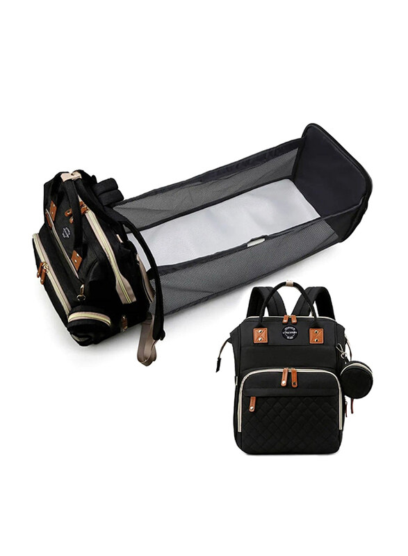 Little Story Diaper Bag with Portable Bassinet Bed & Pacifier Pouch for Baby, Black
Little Story Diaper Bag with Portable Bassinet Bed & Pacifier Pouch for Baby, Black