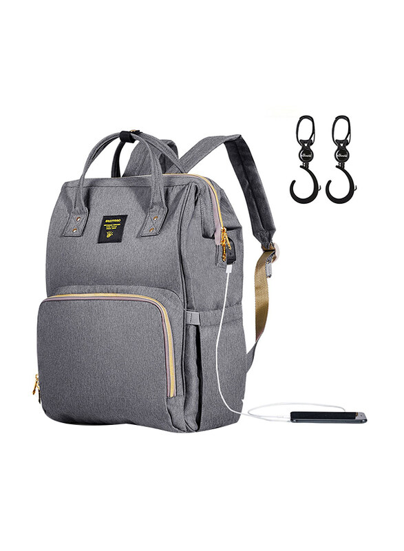 Sunveno Stylish XL Diaper Travel Backpack with Stroller Straps & Changing Pad, Grey
Sunveno Stylish XL Diaper Travel Backpack with Stroller Straps & Changing Pad, Grey
