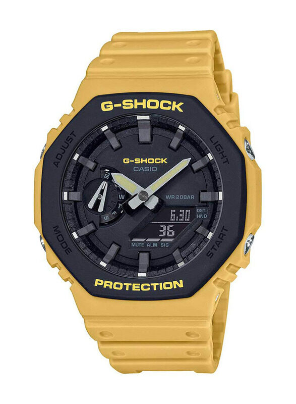 Casio G-Shock Analog + Digital Watch for Men with Resin Band, Water Resistant & Chronograph, GA-2110SU-9ADR, Yellow-Black
Casio G-Shock Analog + Digital Watch for Men with Resin Band, Water Resistant & Chronograph, GA-2110SU-9ADR, Yellow-Black