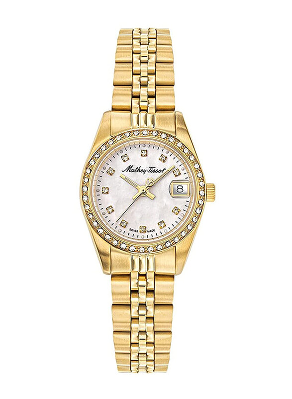 Mathey-Tissot Analog Watch for Women with Stainless Steel Band, Water Resistant, D709PQI, Gold/Silver
Mathey-Tissot Analog Watch for Women with Stainless Steel Band, Water Resistant, D709PQI, Gold/Silver