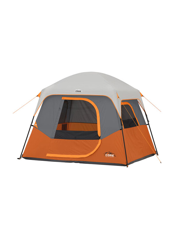 Core Equipment 4 Person Straight Wall Cabin Tent, 8 Feet x 7 Feet, Grey/Orange
Core Equipment 4 Person Straight Wall Cabin Tent, 8 Feet x 7 Feet, Grey/Orange