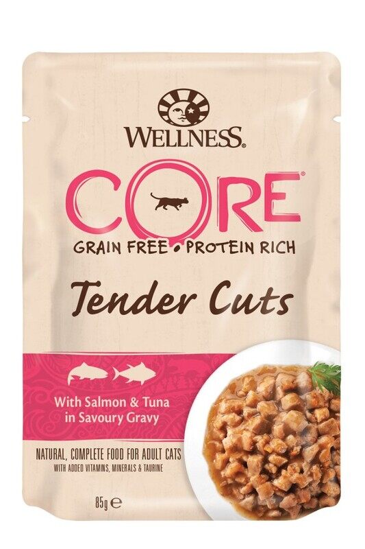 Wellness CORE Tender Adult Cat - Salmon & Tuna - Pouch - BOX - 8*85g
Wellness CORE Tender Adult Cat - Salmon & Tuna - Pouch - BOX - 8*85g