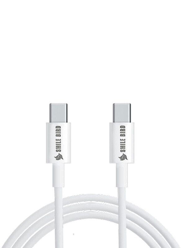 Smile Bird 1.2-Meter Type C Charging Cable, USB Type-C Male to USB Type-C for Apple iPad mini 6, iPad Pro 12.9", S21+, P30, White
Smile Bird 1.2-Meter Type C Charging Cable, USB Type-C Male to USB Type-C for Apple iPad mini 6, iPad Pro 12.9", S21+, P30, White
