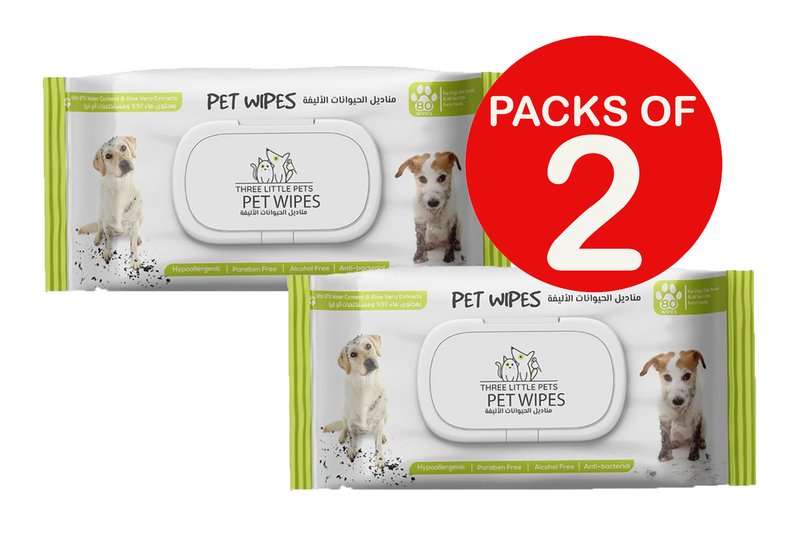 Three Little Pets Wipes 97% Pure Water with Aloe Vera Extract, Gentle and Hypoallergenic Pet Cleaning Wipes, 160 wipes - packs of 2
Three Little Pets Wipes 97% Pure Water with Aloe Vera Extract, Gentle and Hypoallergenic Pet Cleaning Wipes, 160 wipes - packs of 2