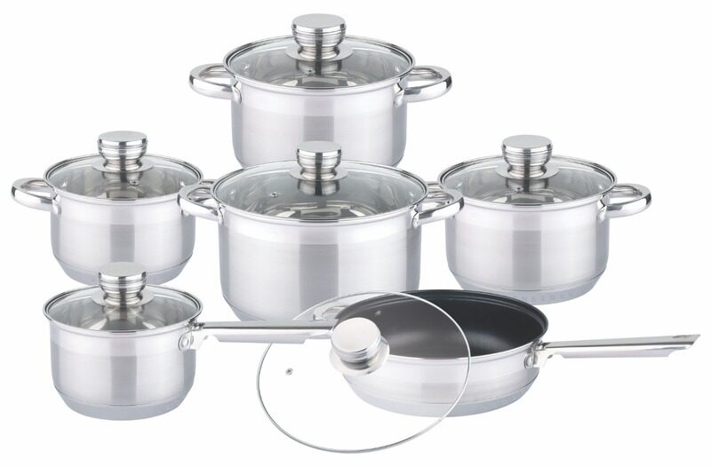 Edenberg 12-Piece Stainless Steel Cookware Set with Non-Stick Pan, EB-2001, Silver
Edenberg 12-Piece Stainless Steel Cookware Set with Non-Stick Pan, EB-2001, Silver