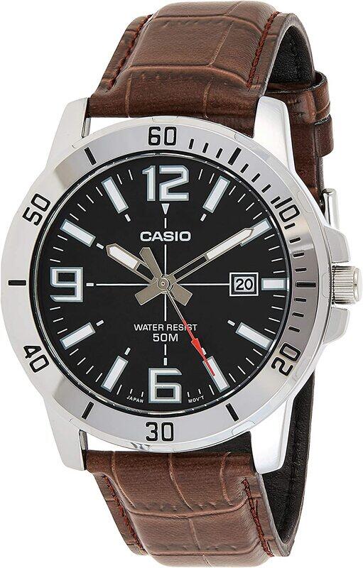 Casio Analog Watch for Men with Leather Band, MTP-VD01L-1BVUDF (A1370), Black/Brown
Casio Analog Watch for Men with Leather Band, MTP-VD01L-1BVUDF (A1370), Black/Brown