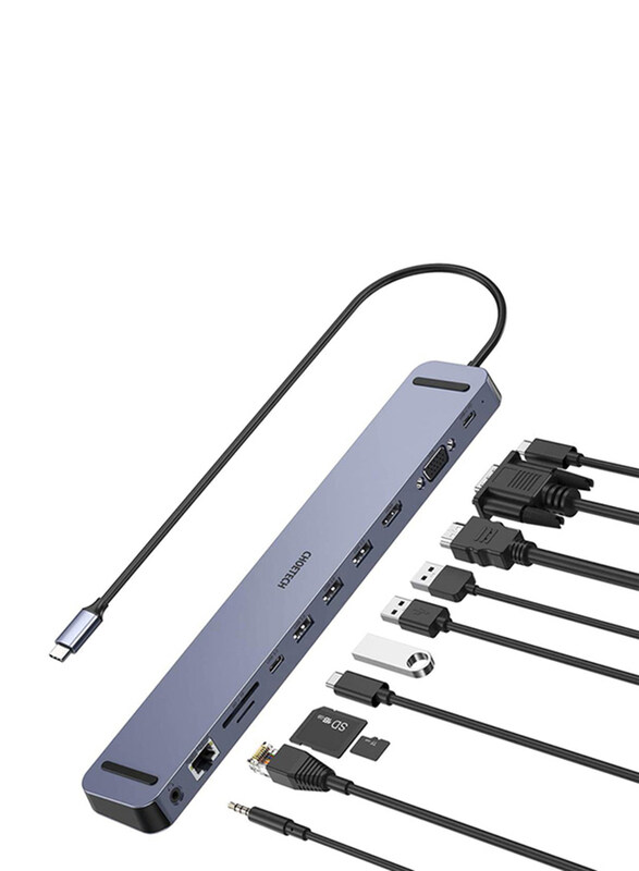 Choetech 100W 11 in 1 Multiport Docking Station with USB Type-C Cable, HUB-M20, Grey
Choetech 100W 11 in 1 Multiport Docking Station with USB Type-C Cable, HUB-M20, Grey