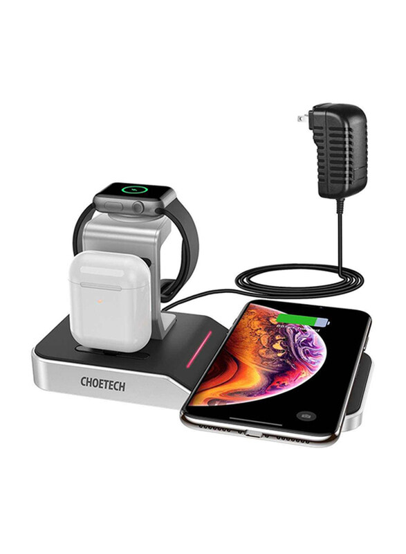Choetech 4 in 1 Wireless Fast Charging Dock for Smartphone, T316-UK, Multicolour
Choetech 4 in 1 Wireless Fast Charging Dock for Smartphone, T316-UK, Multicolour