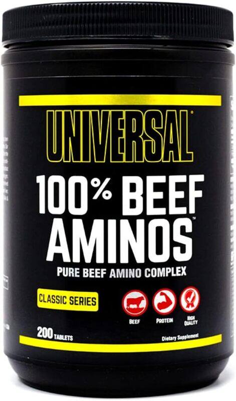 Universal Nutrition UN 100% Beef Aminos Supplement Pure Beef Amino Complex 66 Servings 200 Tablets
Universal Nutrition UN 100% Beef Aminos Supplement Pure Beef Amino Complex 66 Servings 200 Tablets