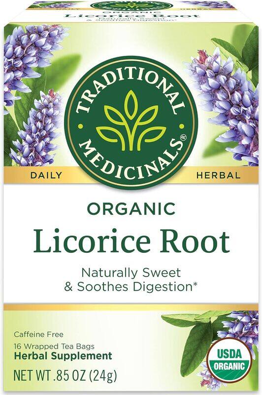 Traditional Medicinals Organic Licorice Root Naturally Sweet & Soothes Digestion 16 Wrapped Tea bags 24g
Traditional Medicinals Organic Licorice Root Naturally Sweet & Soothes Digestion 16 Wrapped Tea bags 24g