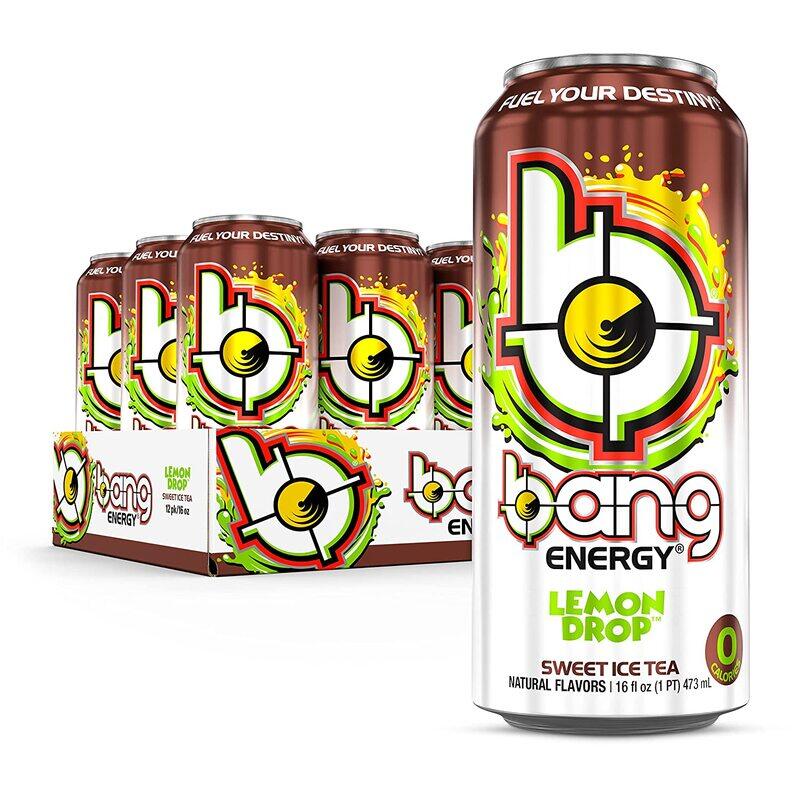 Bang Energy Lemon Drop Sweet Tea, Sugar-Free Energy Drink, 16 Ounces (Pack of 12)
Bang Energy Lemon Drop Sweet Tea, Sugar-Free Energy Drink, 16 Ounces (Pack of 12)