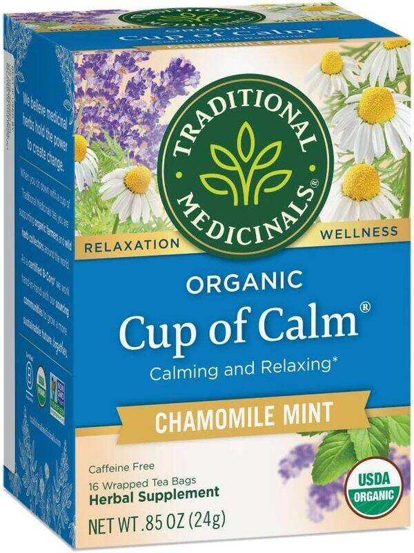 Traditional Medicinals Organic Cup Of Calm Chamomile Mint 16 Wrapped Tea bags 24g
Traditional Medicinals Organic Cup Of Calm Chamomile Mint 16 Wrapped Tea bags 24g