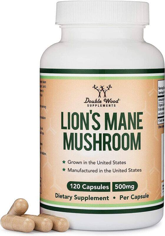 Double Wood Supplements Double Wood Lion's Mane Mushroom Supplements 500 mg per Serving 120 capsules
Double Wood Supplements Double Wood Lion's Mane Mushroom Supplements 500 mg per Serving 120 capsules