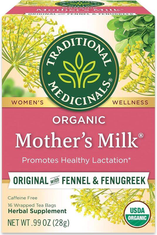 Traditional Medicinals Organic Mother's Milk Original With Fennel & Fenugreek 16 Wrapped Tea bags 28g
Traditional Medicinals Organic Mother's Milk Original With Fennel & Fenugreek 16 Wrapped Tea bags 28g